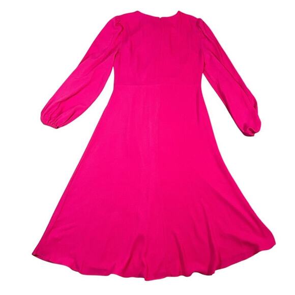 CAbi Delight Midi Dress Fuchsia Hot Pink Cutout Tie Waist Size Small #6578 - Picture 8 of 9